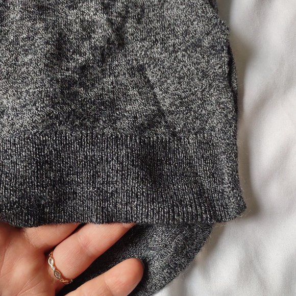 Madewell Southstar Merino Wool Heathered Black Sweater Sz Medium - Picture 3 of 6